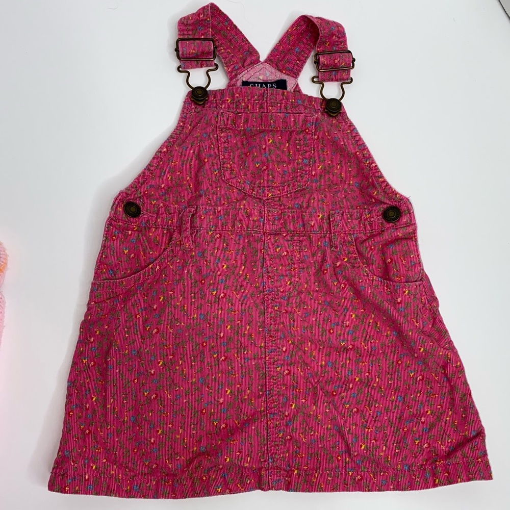 Chaps Floral soft vintage overall dress 18m